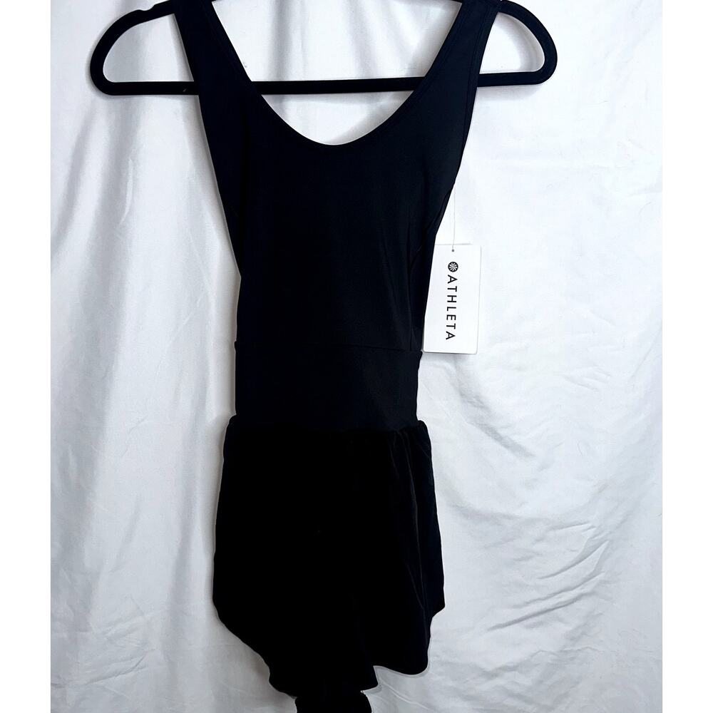 Athleta Crossover Runsie Womens Size Small Black Sleeveless One Piece Shorts NWT